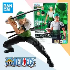 En Stock Bandai caja Original SHF One Piece Roronoa Zoro Romance Dawn Anime figu