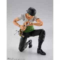 En Stock Bandai caja Original SHF One Piece Roronoa Zoro Romance Dawn Anime figu - comprar en línea