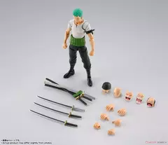 En Stock Bandai caja Original SHF One Piece Roronoa Zoro Romance Dawn Anime figu en internet