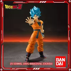 Original Bandai Dragon Ball Z SHFiguarts Super Saiyan Dios azul Son Gokou SHF So
