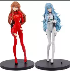 Imagen de 18cm neón Genesis Evangelion figura de Anime EVA pelo corto Rei Ayanami figura