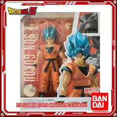 Original Bandai Dragon Ball Z SHFiguarts Super Saiyan Dios azul Son Gokou SHF So - Jet Anime Tienda