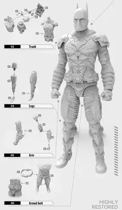 Nuevo F5 Batman Arkham Knight modelo ensamblado
