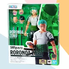 En Stock Bandai caja Original SHF One Piece Roronoa Zoro Romance Dawn Anime figu - comprar en línea