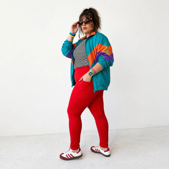 Calza Pop Red Supplex con bolsillos