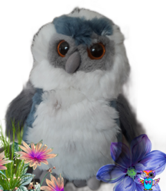 Coruja de Pelúcia Macia e Realista.