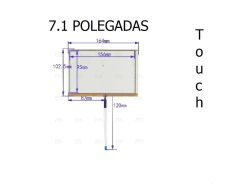 Touch Screen Central Multimídia 164*103 Com flat extensor