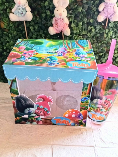 caixa copo Trolls