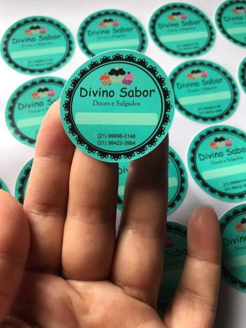 100 Unidades Etiquetas 7x7