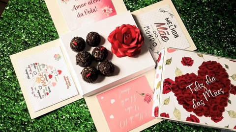 Caixa EXPLOSÂO com flor