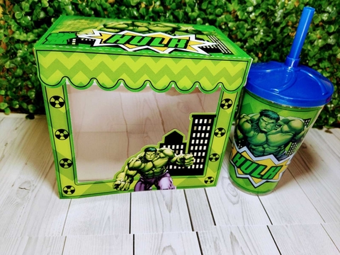 1 caixa ovo copo Hulk