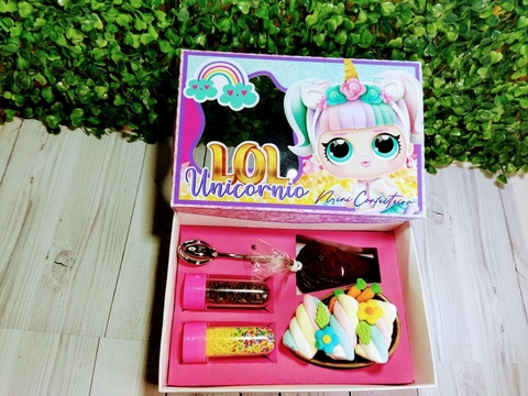 1 minie confeiteiro Lol unicornio