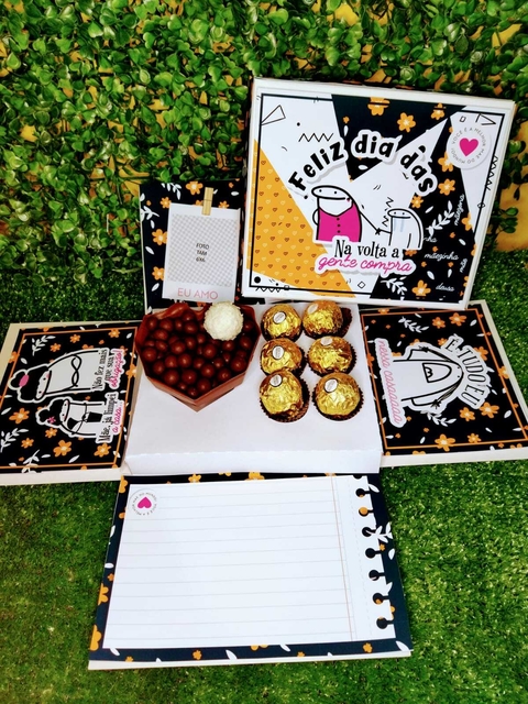 Caixa explosão flork coraçao doces