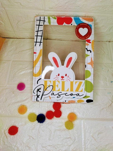 Caixa ovo de colher Coelho colorido