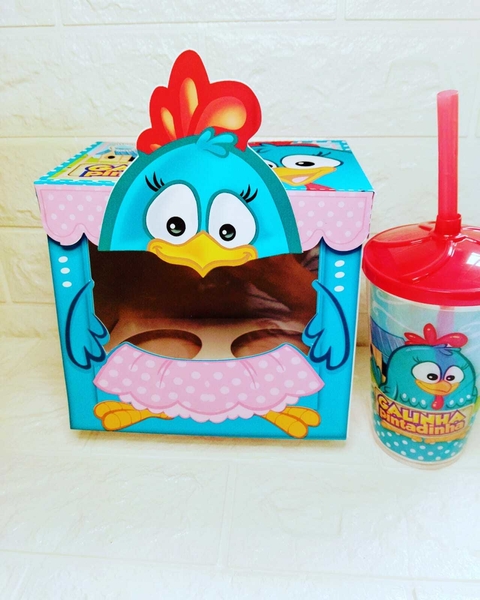 Caixa Copo Galinha Pintadinha