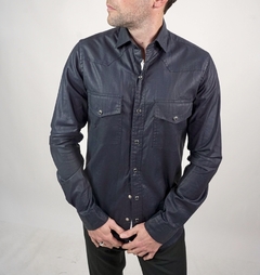 CAMISA ROCHAS DENIM ENGOMADA R22954 - LE SAINT
