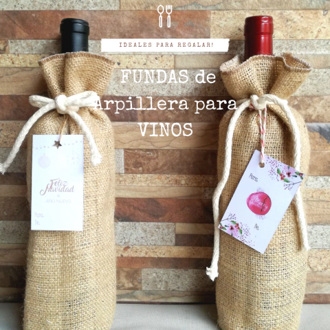 Pack x 5 Fundas de Botella de arpillera
