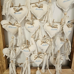 Pack x 12U Souvenir Corazones colgantes - DECORITY