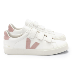 Tênis Veja Recife Logo ChromeFree Leather White/Babe