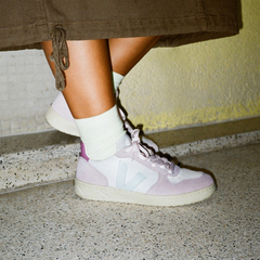 Tênis Veja V-10 Leather Gravel/Parme/Menthol - Phyton Shop