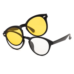 Armação de Grau | France Preta Clipon 3 em 1 - Armação de grau - Óculos Palas Eyewear
