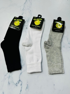 (DOCENA) Medias tenis algodón rayadas y lisas - tienda online