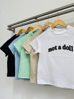 Remera algodón corta NOT DOLL (Talle Aprox. S/M) en internet