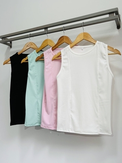 Musculosa de morley con lycra con linea al tono (Talle Aprox. M/L) - comprar online