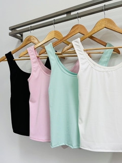 Musculosa de morley cuello abierto lisa (Talle Aprox. M/L) - Avellaneda Mayorista Rosario
