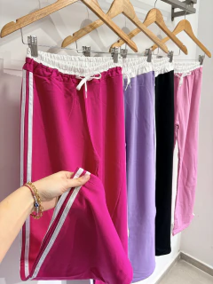 Palazo con tiras recto algodón rustico - comprar online