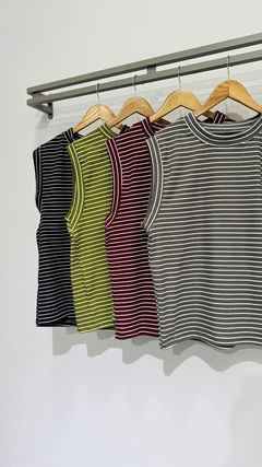 Chaleco darlon dama rayado (T. Aprox: L/XL) en internet