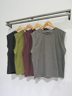 Chaleco darlon dama rayado (T. Aprox: L/XL) - comprar online