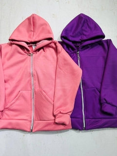 Campera algodón con piel niña