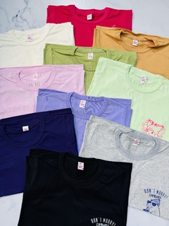 Remera mangas largas niña doble estampa - comprar online