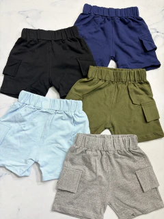 Short algodón niño falso cargo