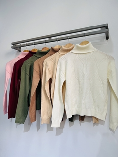 Sweater polera de hilo tramado (Talle Aprox. M/L) en internet