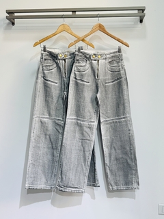 Jean ancho rígido gris plata - comprar online