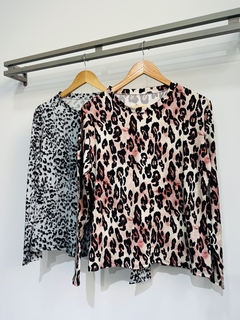 Remera basica de modal print (Talle Aprox. M/L) - comprar online