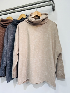 Poleron de darlon con friza jaspeado (Talle Aprox. XL/XXL) - comprar online