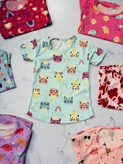 Remera morley mangas cortas niña estampada en internet