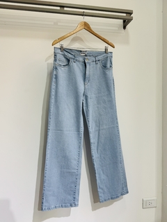 Jeans dama elastizado recto celeste - comprar online