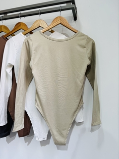 Body de modal cuello redondo mangas largas (Talle Aprox. L/XL) - comprar online