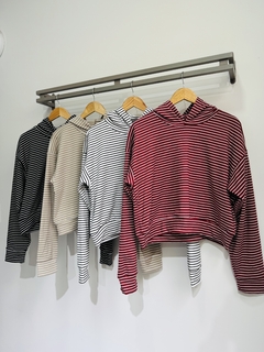 Canguro darlon rayado con friza (Talle Aprox. L/XL) en internet