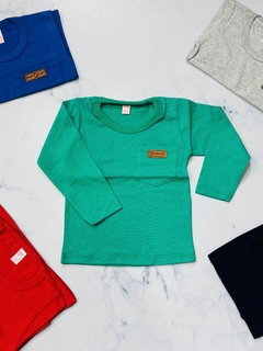 Remera bebe algodón lisa con bolsillo - comprar online