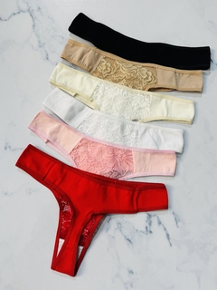 (PACK x3) Colaless de algodón encaje - comprar online
