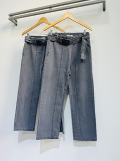 Babucha de jean con cinto gris en internet