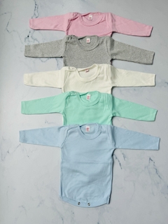 Body CALIDAD EXTRA liso algodón mangas largas