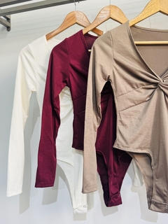 Body modal mangas largas con nudo - comprar online