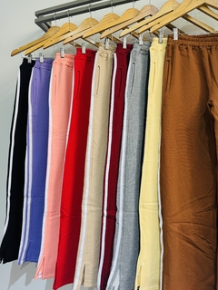 Pantalón algodón con friza 3 tiras - comprar online
