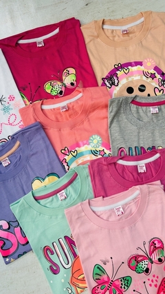 Remera niña mangas cortas calidad extra. en internet